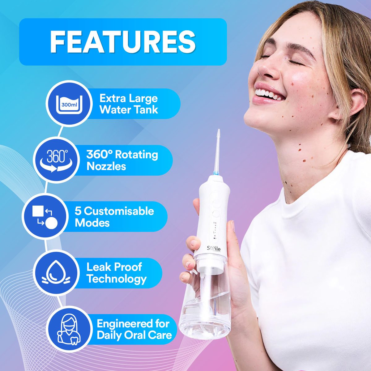 Dental Wireless 5-In-1 Water Flosser Pro