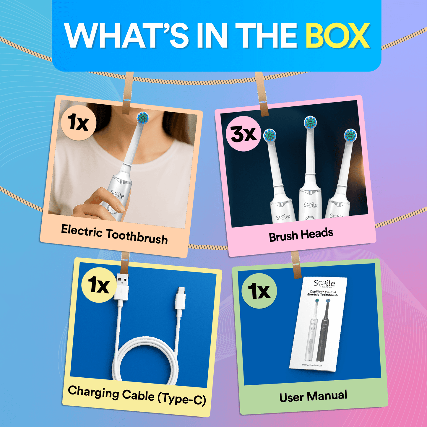 Oscillating 5-In-1 Electric Toothbrush