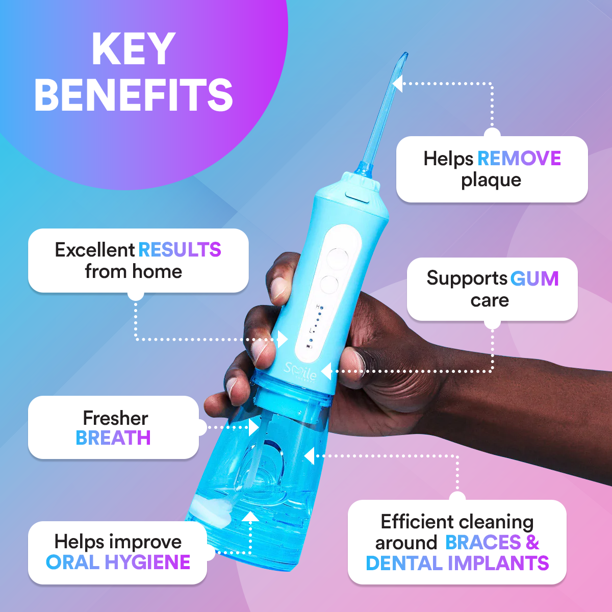 Dental Wireless 5-In-1 Water Flosser Pro