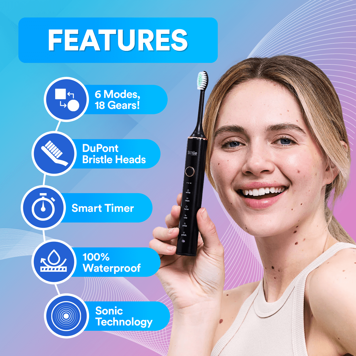 6 in 1 Sonic Electric Toothbrush DP6